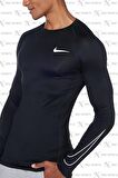 Nike Pro Dri-Fit Sıkı Kesim Erkek Siyah Antrenman Uzun Kollu Tişörtü