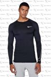 Nike Pro Dri-Fit Sıkı Kesim Erkek Siyah Antrenman Uzun Kollu Tişörtü