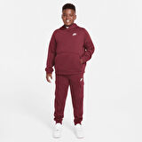 Nike Sportswear Hoodie Club Çocuk Bordo Sweatshirt