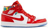 Nike Jordan 1 Mıd Se Erkek basketbol ayakkabısı -kırmızı -DC7294600