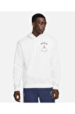 Jordan M J Psg Fleece Hoodie Erkek Gri Sweatshirt
