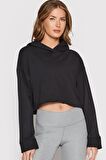 Nike Yoga Luxe Cropped Training Bol Kesim Siyah Crop Kadın Sweatshirt
