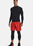 Under Armour 1369606-001-UA HG Armour Comp Mock Siyah Bisiklet Yaka Dar Düz Erkek T-Shirt