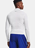 Under Armour 1369606-100-UA HG Armour Comp Mock Beyaz Bisiklet Yaka Dar Düz Erkek T-Shirt