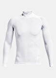 Under Armour 1369606-100-UA HG Armour Comp Mock Beyaz Bisiklet Yaka Dar Düz Erkek T-Shirt