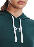 Under Armour Kapüşon Yaka Beyaz Kadın Sweatshırt 1369855 Rival Terry Hoodie