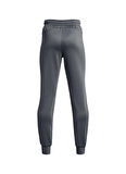 Under Armour Gri - Siyah Erkek Çocuk Lastikli Diz Üstü Bol Kesim Düz Eşofman Altı 1373543-012 UA Armour Fleece Jogger