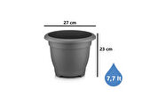 Omnipazar SO-VHS4 Dekoratif Vaha Saksı İç ve Dış Mekan 7.7 Litre No 4