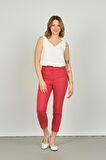 FA Pantolon Kadın Bilek Boy Dar Kalıp Pantolon 7410 Pembe