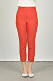 FA Pantolon Kadın Bilek Boy Dar Kalıp Pantolon 7208 Mercan