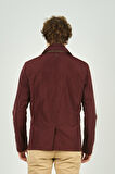 Daynax Erkek Çift Yaka Detaylı Düğme Kapamalı Ceket Mont 4900 Bordo