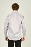 Figs Erkek Slim Fit Uzun Kollu Pamuklu Parlak Kumaş Gömlek 0013 Lila