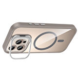 Gpack iPhone 16 Pro Max uyumlu Kılıf Standlı M-Safe Özellikli Etro Kapak  Lens Koruma