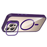 Gpack iPhone 16 Pro Max uyumlu Kılıf Standlı M-Safe Özellikli Etro Kapak  Lens Koruma