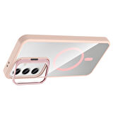 Gpack Samsung Galaxy S24 uyumlu Kılıf Standlı M-Safe Özellikli Etro Kapak  Lens Koruma