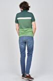 Wellalux Erkek Blok Desenli Polo Yaka T-Shirt 593173210 Yeşil