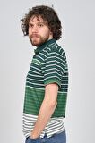 Wellalux Erkek Blok Desenli Polo Yaka T-Shirt 593173218 Yeşil