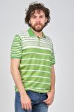 Wellalux Erkek Çizgili Polo Yaka T-Shirt 593183007 Yeşil