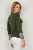 Sistas Kadın Uzun Kollu Penye Bluz 6699448 Haki