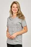 Sistas Kadın Boyun Detaylı Penye Bluz 6699224 Gri