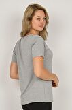 Sistas Kadın Boyun Detaylı Penye Bluz 6699224 Gri