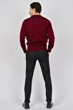 Haki Triko Erkek Polo Yaka Kazak 6081214 Bordo