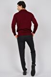 Haki Triko Erkek Polo Yaka Kazak 6080013 Bordo
