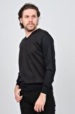 Woolen World Erkek V Yaka Desenli Yün Kazak 5596742 Kahverengi