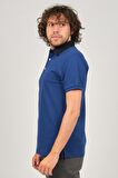 Desen Triko Erkek Polo Yaka T-Shirt 0249812 Indigo