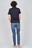 Qwerty Erkek Desenli Polo Yaka T-Shirt 54523887 Lacivert