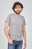 Wellalux Erkek Bisiklet Yaka T-Shirt 593203448 Gri