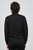 Çizgi Triko Erkek Cep Detaylı Polo Yaka Sweat 42544244 Siyah
