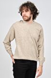 Ida Erkek Lambswool V Yaka Kazak 0593130 Bej