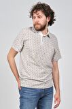 Wellalux Erkek Desenli Polo Yaka T-Shirt 593189010 Bej