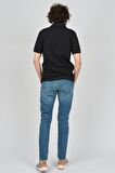 Uztex Erkek Slim Fit  Polo Yaka T-Shirt 07100364 Siyah-Kırmızı