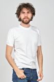 Raymons Erkek Bisiklet Yaka T-Shirt 07103014 Beyaz