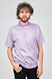 Ennio Muracchini Erkek Blok Desenli Polo Yaka T-Shirt 1193516 Lila