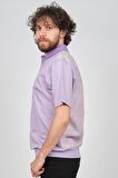 Ennio Muracchini Erkek Blok Desenli Polo Yaka T-Shirt 1193516 Lila