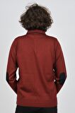 Pelikan Erkek Desenli Dirsek Detaylı Polo Yaka Kazak 1577429 Bordo