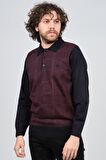 Pelikan Erkek Desenli Polo Yaka Kazak 1577430 Bordo