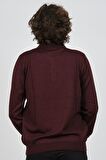 Woolman Erkek Desenli Polo Yaka Yün Kazak 1572001 Bordo