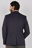 Avvenente Erkek Slim Fit Spor Yün Ceket 0141004 Lacivert