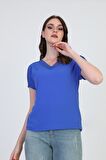 Ella Camelia Kadın Dantel Detaylı Bluz 5010027 Saks