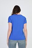 Ella Camelia Kadın Dantel Detaylı Bluz 5010027 Saks