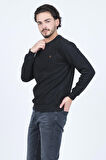 Metropolitan Erkek Bisiklet Yaka Sweatshirt 6240101 Siyah