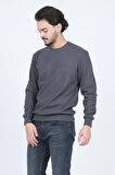 Metropolitan Erkek Bisiklet Yaka Sweatshirt 6240101 Füme