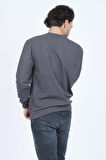 Metropolitan Erkek Bisiklet Yaka Sweatshirt 6240101 Füme