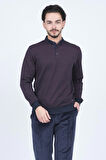 Raymons Erkek Desenli Polo Yaka Triko Sweat 6782254 Bordo