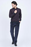 Raymons Erkek Desenli Polo Yaka Triko Sweat 6782254 Bordo