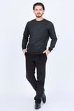 Raymons Erkek Desenli Bisiklet Yaka Triko Sweat 6782270 Siyah